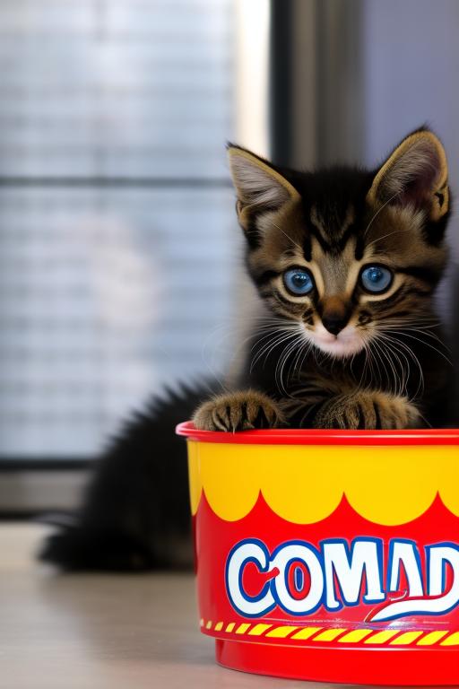 Kitten robbing Conad 